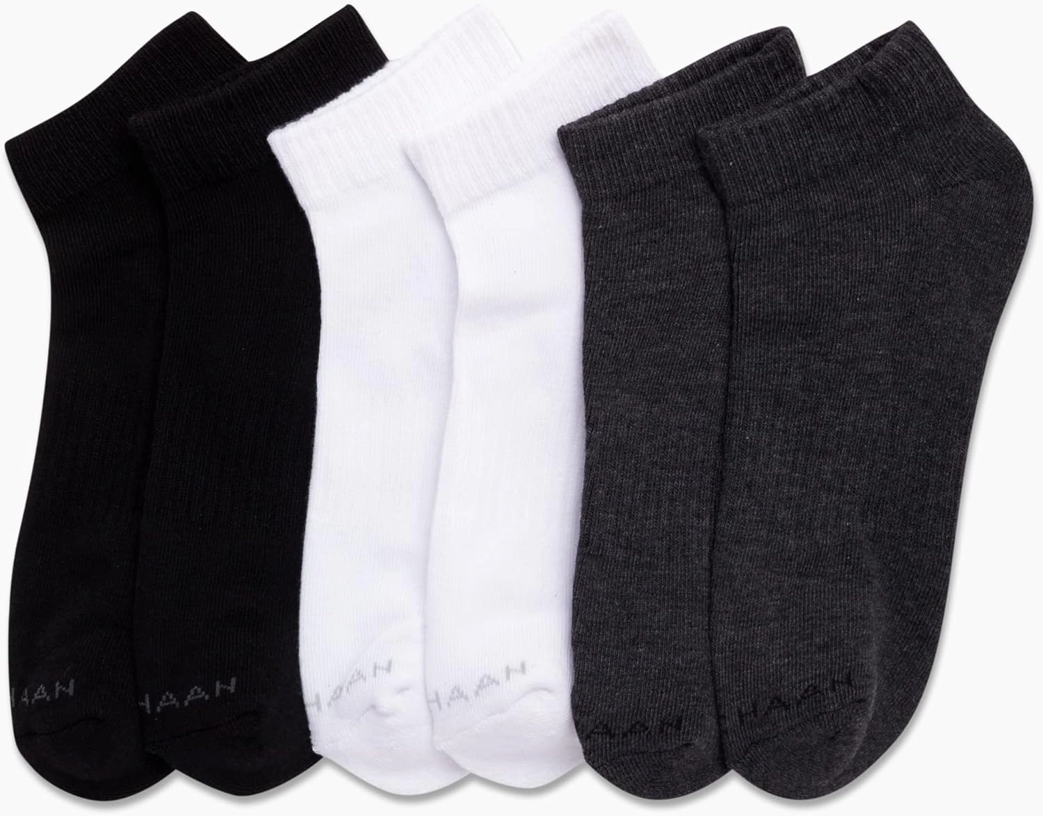 Cole Haan Men's Athletic Socks - 6 Pack Soft Performance Quarter Cut Ankle Socks