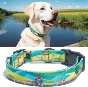Collar for Dogs, Quality Basic Daily Collar, Cute Collar for Small and Medium Dogs, Adjustable Length and Quick Release Buckle, 18-26 inches