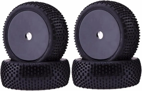 Compatible with ARRMA for Redcat for Team for Losi for Kyosho for VRX for HPI WR8 1 Set 110Mm 1/8 Scale RC Off-Road Tires Wheel 17Mm Hex RC Wheel Tires