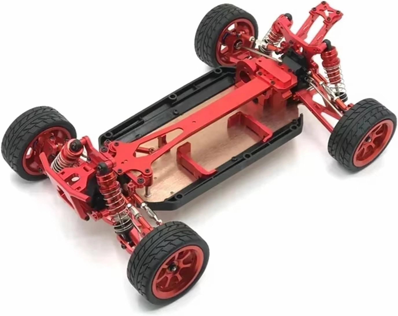 Compatible with WLToys 124016 124017 124018 124019 144001 A959 1:12 1:14 1:18 RC Car Accessories and Other Metal Upgrade Wheels RC Wheel Tires(Red)