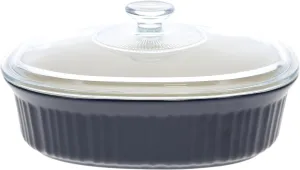 CorningWare 2.5qt/2.3L French Colors Navy Blue Baking Dish with Lid