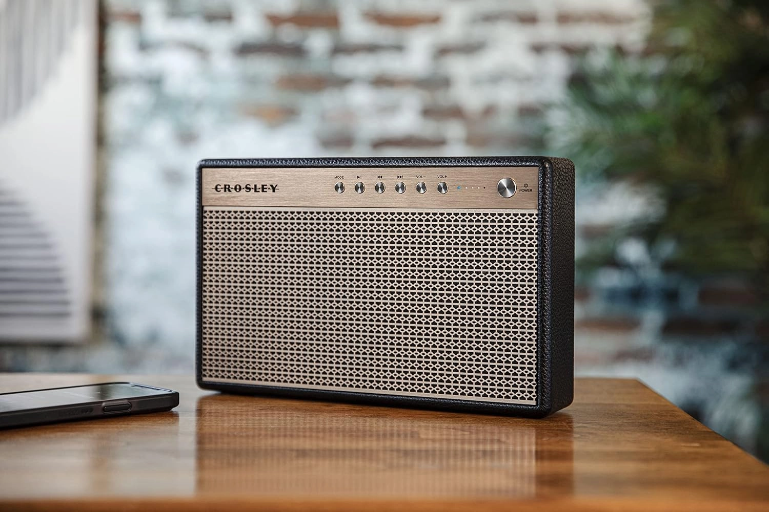 Crosley CR3112A-BK Montero Portable Rechargeable Bluetooth Speaker with USB Phone Charger, Black