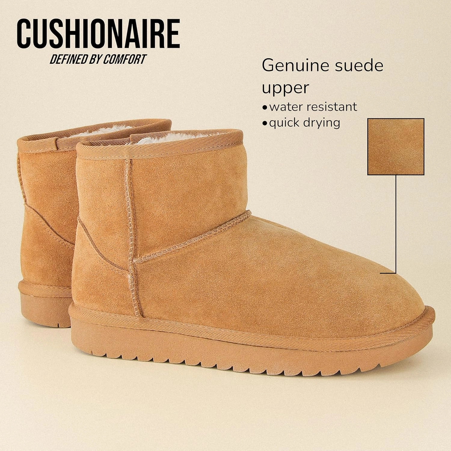 CUSHIONAIRE Women's Hipster pull on boot  Memory Foam