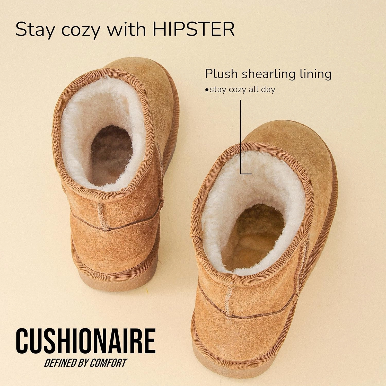 CUSHIONAIRE Women's Hipster pull on boot  Memory Foam