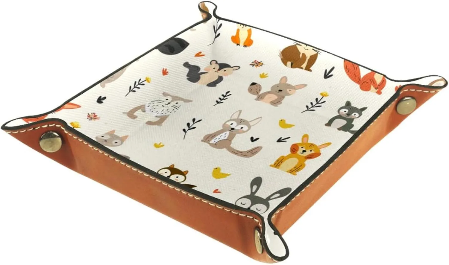 Cute Cartoon Animals Zoo Stacking Jewelry Organizer Trays, Small Drawer Organizer Tray for Jewelry, Bracelets, Earrings, Rings, Convenient and Stylish