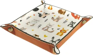 Cute Cartoon Animals Zoo Stacking Jewelry Organizer Trays, Small Drawer Organizer Tray for Jewelry, Bracelets, Earrings, Rings, Convenient and Stylish