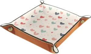 Cute Colorful Heart Stacking Jewelry Organizer Trays, Small Drawer Organizer Tray for Earrings, Bracelets, Rings, Key Tray for Entryway Table