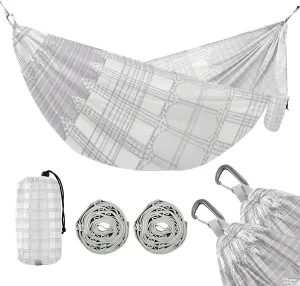 Cute Gray Lace Stripes 330lb Capacity Outdoor Hammocks Indoor Hammock for Camping Travel Accessories hamaca para Camping 0 a 24 Meses