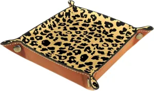 Cute Leopard Print Stacking Jewelry Organizer Trays, Small Drawer Organizer for Bracelets, Earrings, Rings, Functional and Stylish