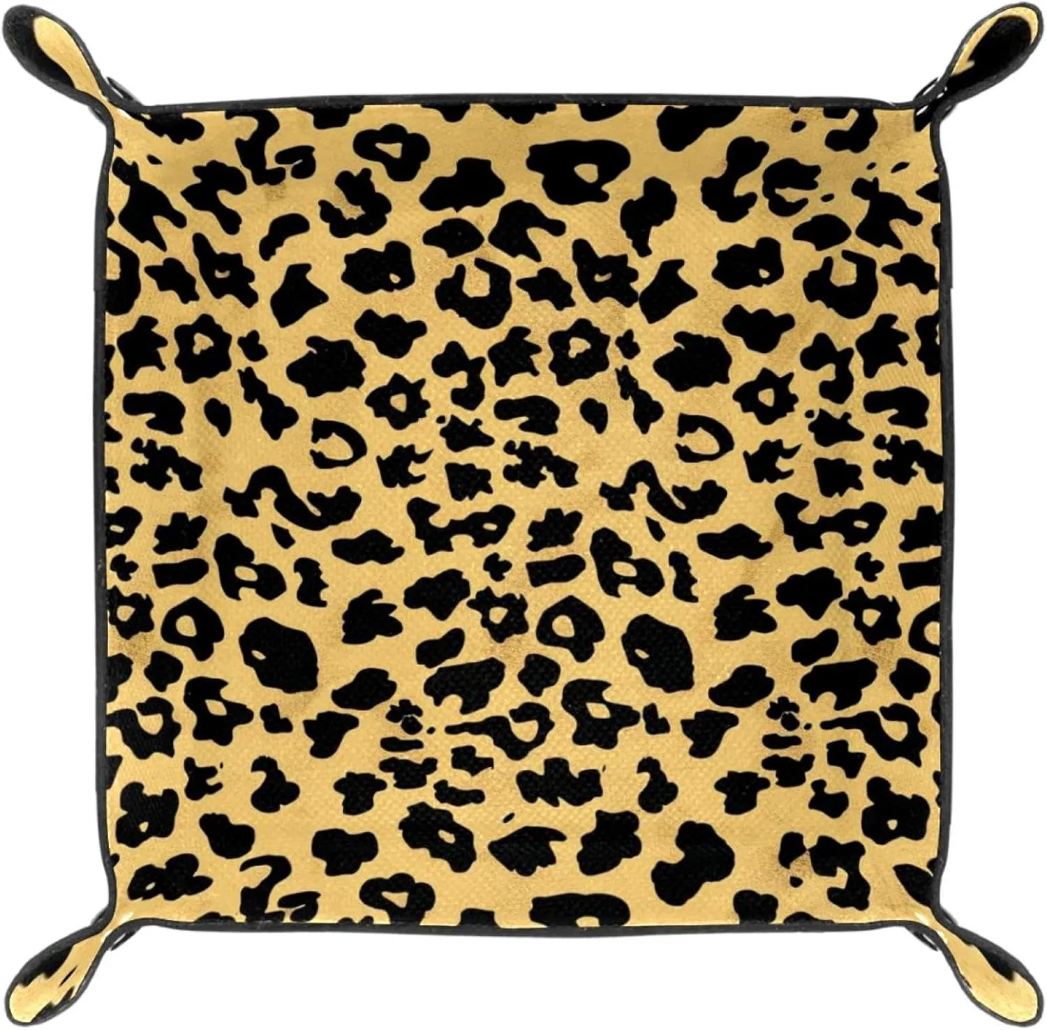 Cute Leopard Print Stacking Jewelry Organizer Trays, Small Drawer Organizer for Bracelets, Earrings, Rings, Functional and Stylish