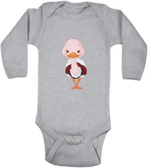 Cute Rascals Baby Long Sleeve Bodysuit Ostrich Baby Safari Boy & Girl Clothes Cotton