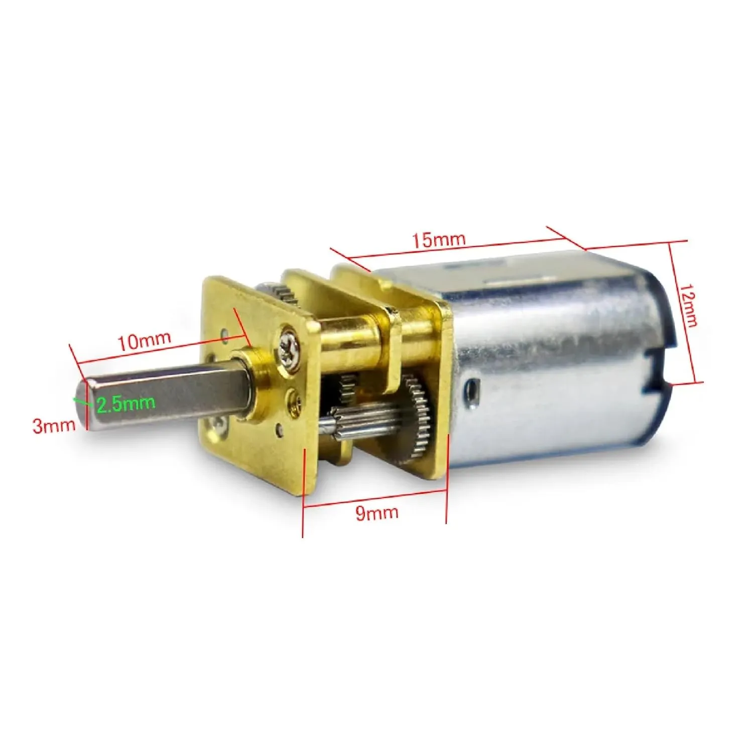 DC Gear Motor N20, 6V/12V, 30-1000RPM, Metal Mini Motor with Speed Reduction for Robot Car Models