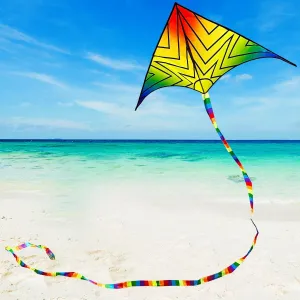 Delta Beginner Kite for Kids & Adults, Easy to Fly Beach Kite