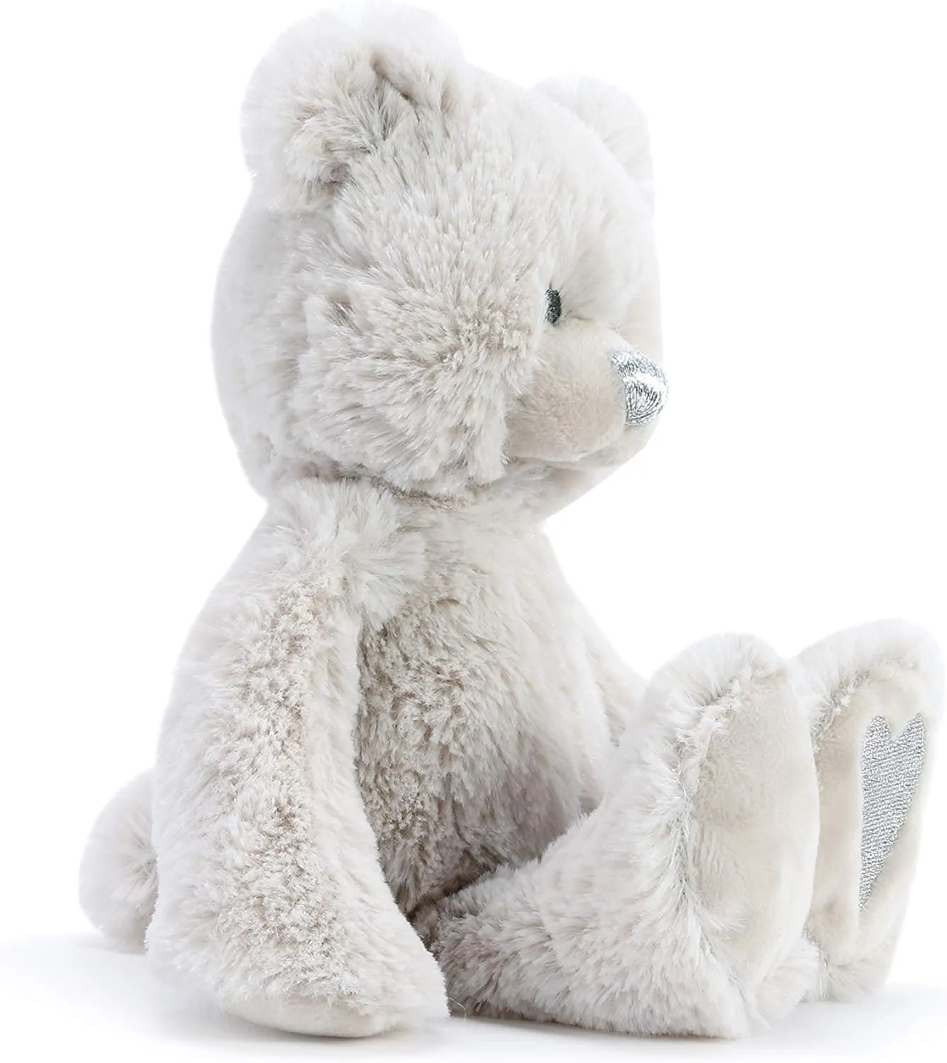 DEMDACO Adventurous Silver Diamond Color April Birthstone 8.5 inch Children's Plush Stuffed Animal Toy