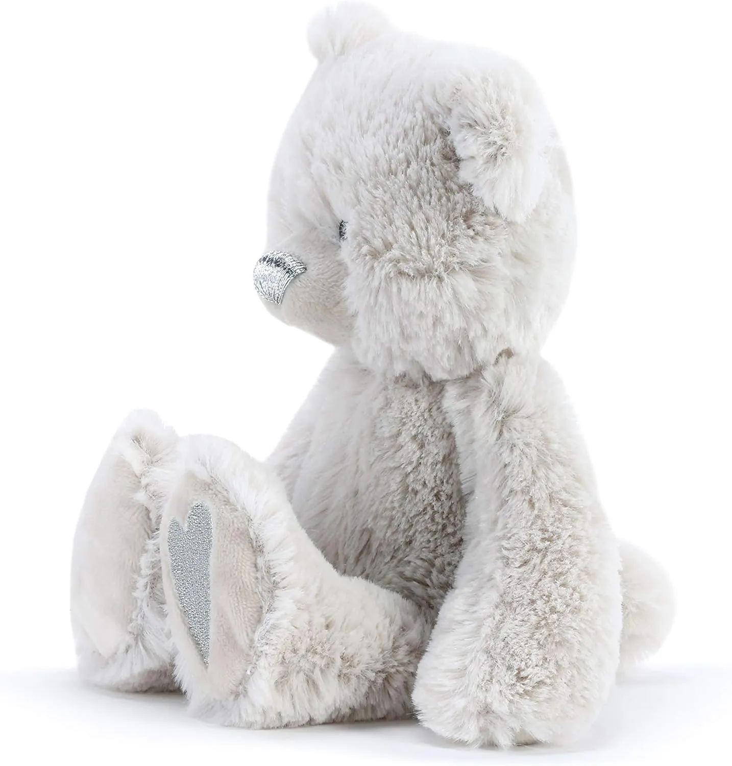 DEMDACO Adventurous Silver Diamond Color April Birthstone 8.5 inch Children's Plush Stuffed Animal Toy