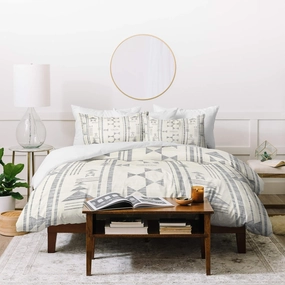 Deny Designs Holli Zollinger Indio Duvet Set with Two Pillow Shams, Queen/Full, Neutral