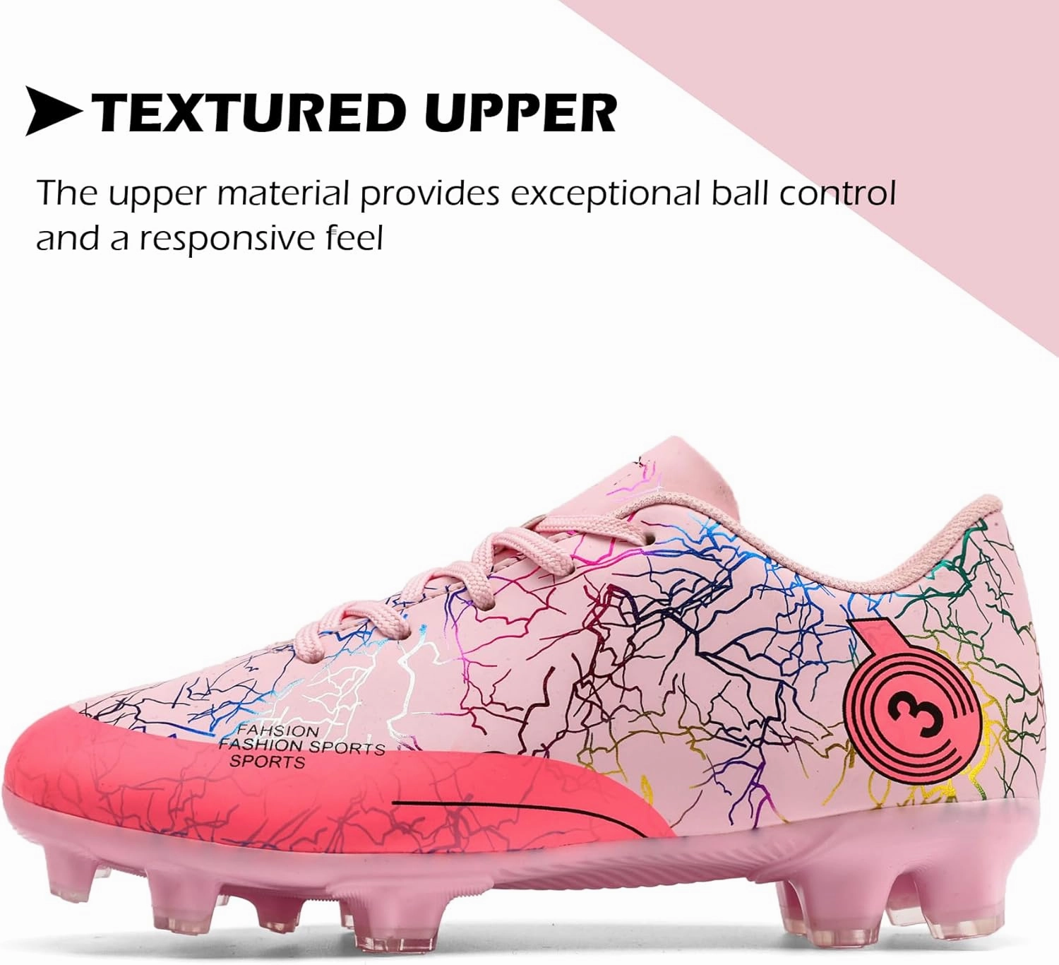 DimaiGlobal Kids Soccer Shoes Boys Girls Soccer Cleats Outdoor Training Athletic Sneakers Professional Spikes Youth Turf Football Shoes Unisex