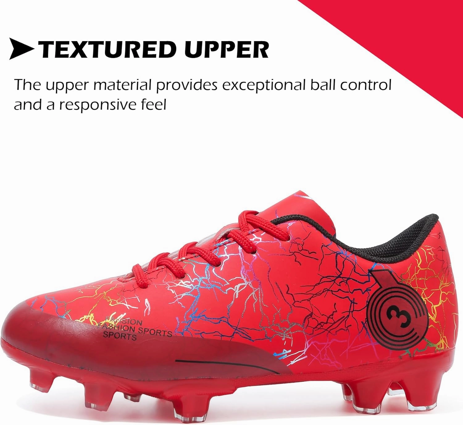 DimaiGlobal Kids Soccer Shoes Boys Girls Soccer Cleats Outdoor Training Athletic Sneakers Professional Spikes Youth Turf Football Shoes Unisex