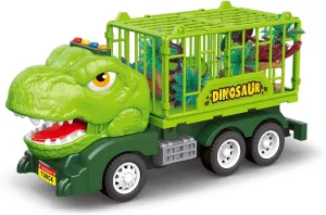 Dinosaur Truck Toys for Kids 3-5 Years, Tyrannosaurus Transport Car (A Carrying Green Little Dinosaurs)