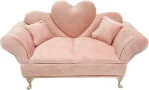 Dollhouse Furniture Cute Doll Couch Jewelry Box Soft Velvet Jewelry Box 1/6 Scale Miniature Dollhouse Accessories Doll Couch, Velvet Jewelry Box, Miniature Dollhouse Accessories.