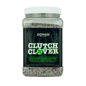 Domain Outdoor Clutch Clover Food Plot Seeds for Deer, 3 Special Varieties of Annual Clover, Establish Quickly, Attracts Deer, Protein Source, Good for Plot Rotations, Improves Soil, ¼ Acre