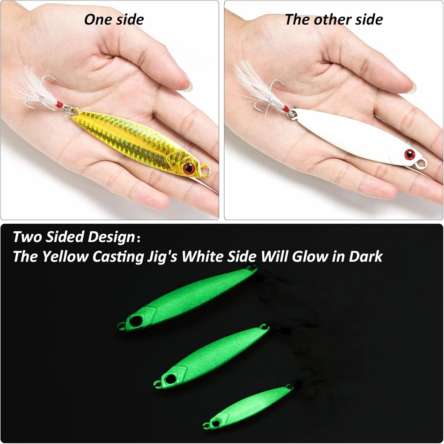 Dr.Fish 5 Pack Metal Jigging Spoon Saltwater Fishing Jigs Spoons Lures Casting Vertical Diamond Jig Lures Freshwater Bass Striper Mackerel Halibut