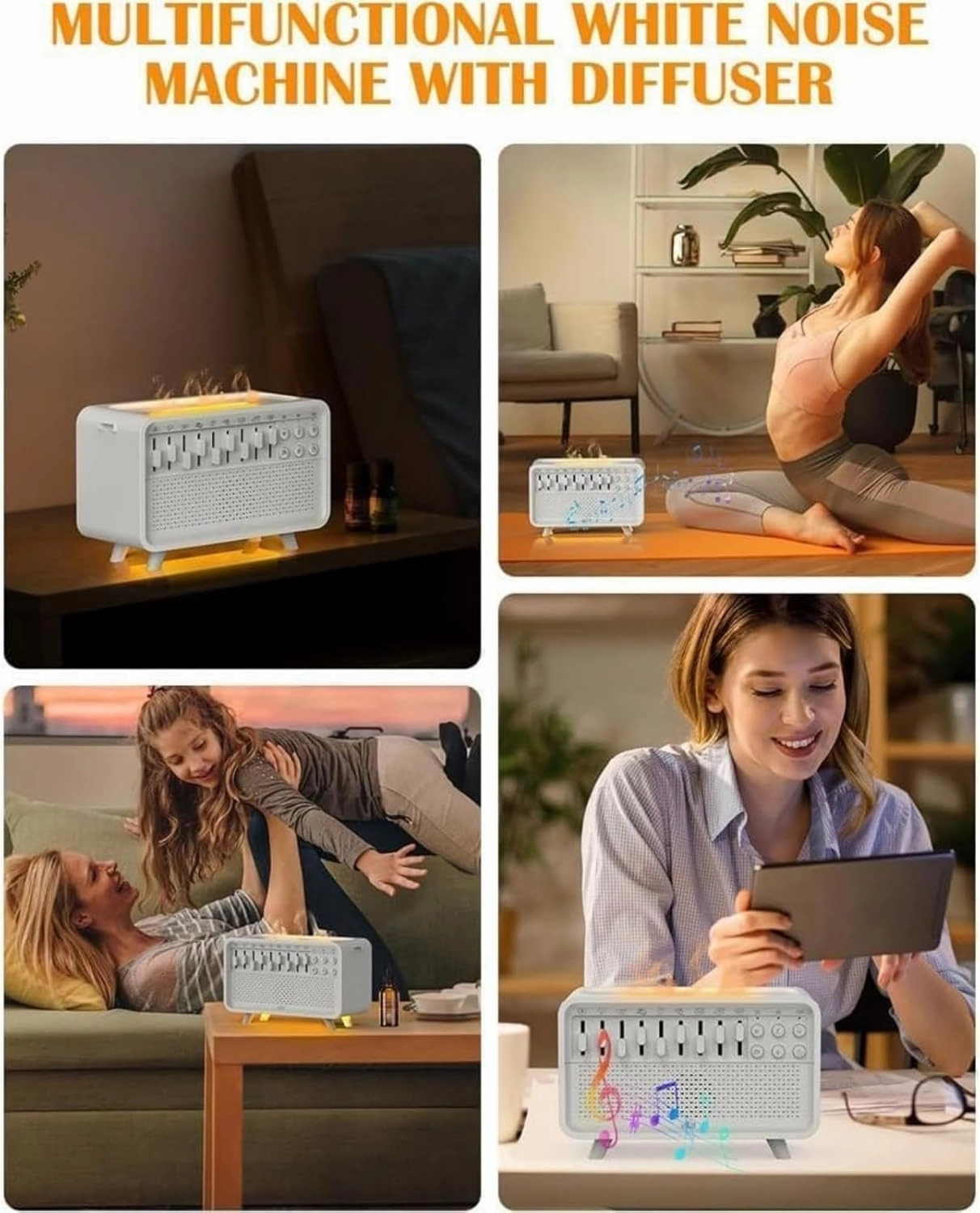 DreamMix Pro – White Noise Sound Machine with Scented Mist & Night Light, Dream Mix Pro Sound Machine, KYD's Choice Sound Machine, 8 Group Nature Sound and 200ml Water Tank Capacity (1PCS, M)