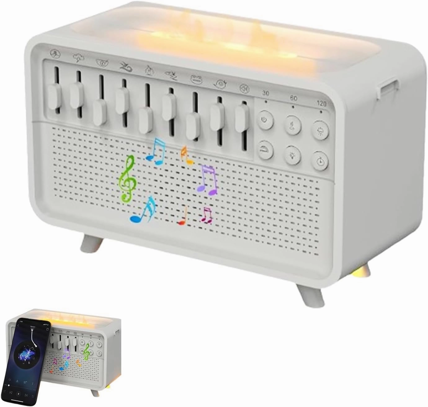 DreamMix Pro – White Noise Sound Machine with Scented Mist & Night Light, Dream Mix Pro Sound Machine, KYD's Choice Sound Machine, 8 Group Nature Sound and 200ml Water Tank Capacity (1PCS, M)