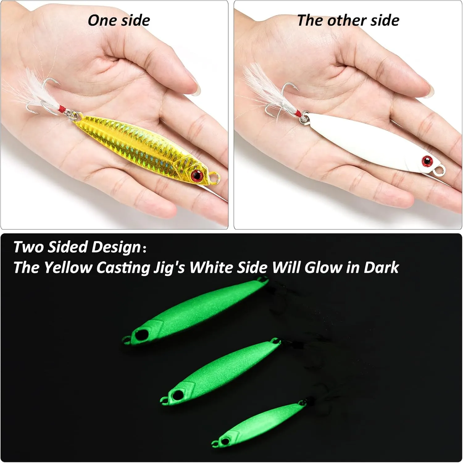 Dr.Fish 5 Pack Metal Jigging Spoon Saltwater Fishing Jigs Spoons Lures Casting Vertical Diamond Jig Lures Freshwater Bass Striper Mackerel Halibut