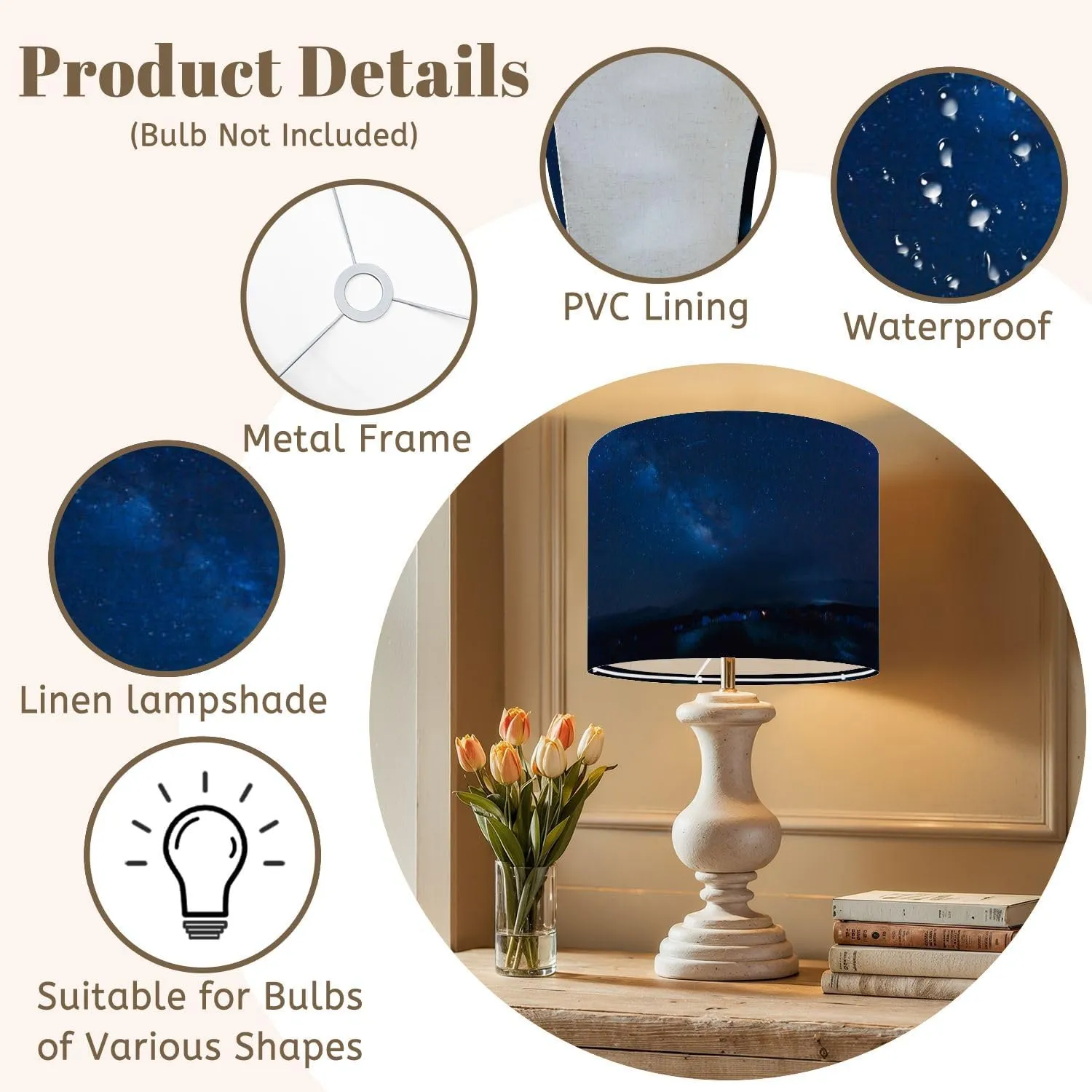 Drum Lamp Shades Plateau scenery Canyon China East Asia Place Geology Horizontal Lamp Shade for Floor Lamps Table Lamps Pendant Light 11"x8.9" Linen Replacement Large Lampshades