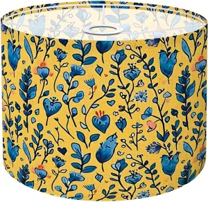 Drum Lamp Shades Tiny meadow flowers seamless for summer dress textile print Lamp Shade for Floor Lamps Table Lamps Pendant Light 11"x8.9" Linen Replacement Large Lampshades