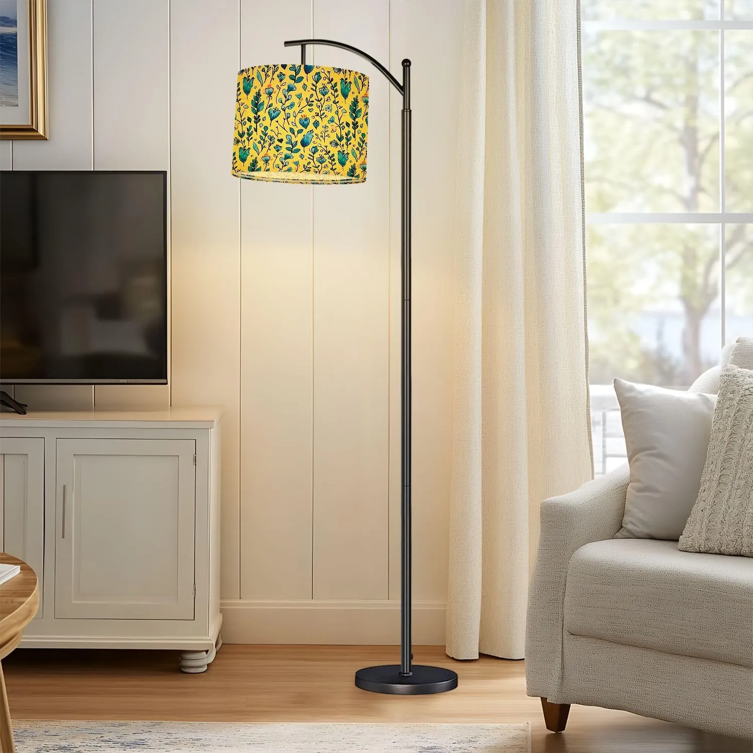 Drum Lamp Shades Tiny meadow flowers seamless for summer dress textile print Lamp Shade for Floor Lamps Table Lamps Pendant Light 11"x8.9" Linen Replacement Large Lampshades