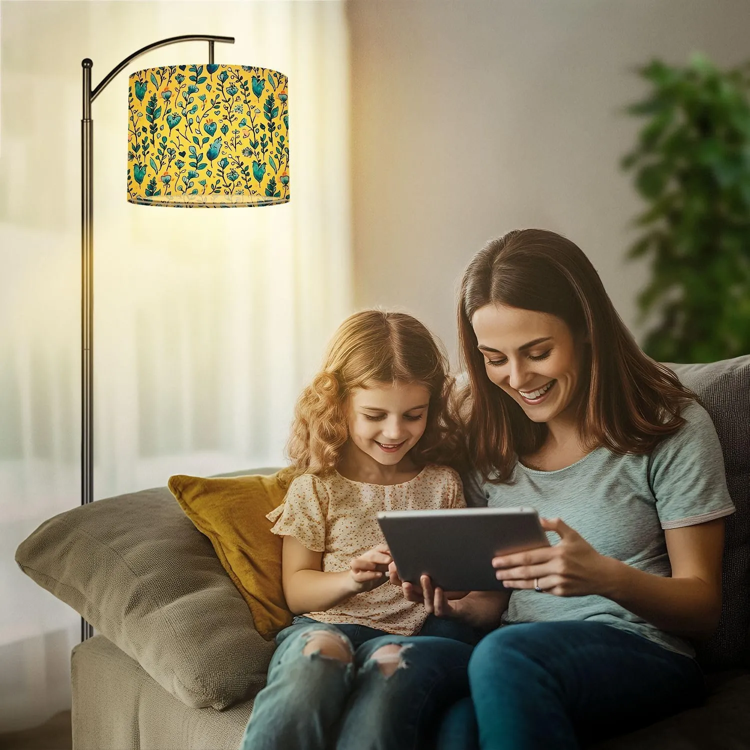 Drum Lamp Shades Tiny meadow flowers seamless for summer dress textile print Lamp Shade for Floor Lamps Table Lamps Pendant Light 11"x8.9" Linen Replacement Large Lampshades