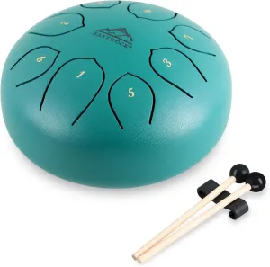 EASTROCK Steel Tongue Drum 6 Inches 8 Notes Handpan Drum C Key with Travel Bag, Meditation Entertainment Yoga, Mallets, Music Book (Green)