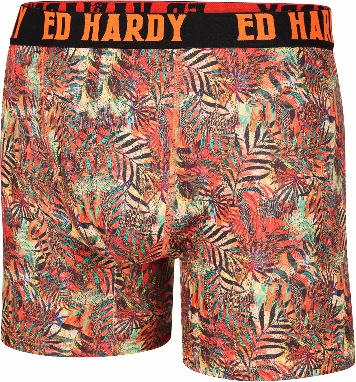 ED HARDY Men's Boxer Briefs 4 Pack, Soft Fabric Underwear, Pull-On Closure, Machine Washable Comfortable Stretch Boxers