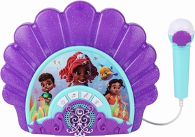 eKids Disney Junior Ariel Karaoke Microphone with Bluetooth Speaker for Fans of Disney Toys, Kids Karaoke Machine with Built in Music