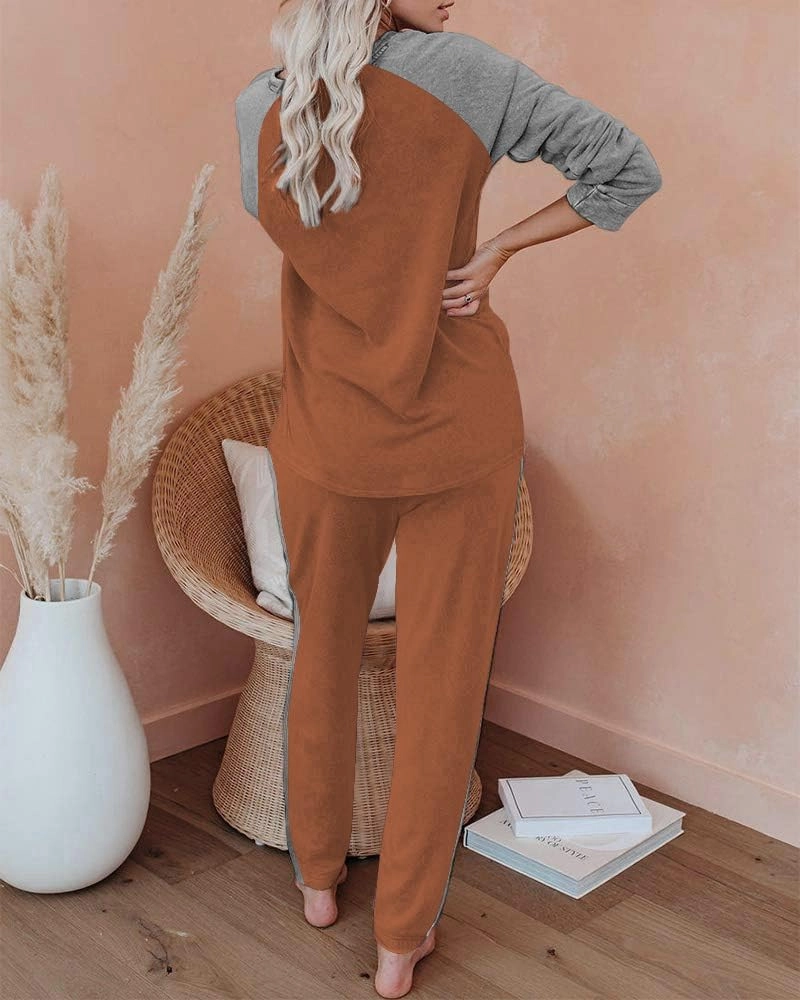 Ekouaer Women's Pajama Set Long Sleeve PJs 2 Piece Outfit Pullover Sleepwear Sweatshirt and Long Pants With Pockets