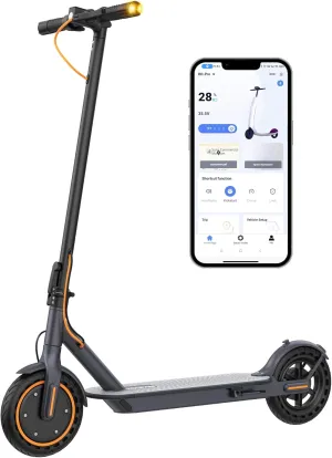 Electric Scooter, 8.5" Tires, 19 Max Speed, 21 Miles Max Range, Lightweight Foldable Kick Scooter with Dual Braking