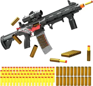 Electric Soft Bullet Toy Gun for Boys, Auto-Manual Shell Ejecting Toy Foam Blasters & Guns with 80 Soft Darts, Shooting Games Educational Toys for 6, 8,12,14  Kids, for Kids