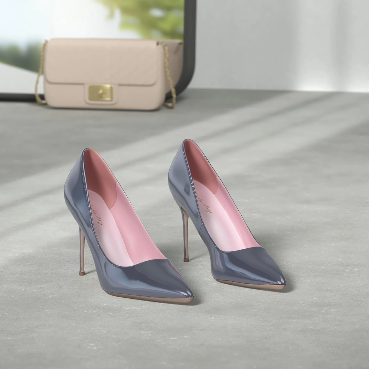 Elisabet Tang Women Pumps, Pointed Toe High Heel 4.7 inch/12cm Party Stiletto Heels Shoes