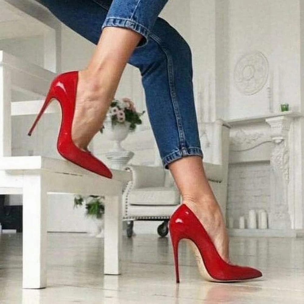 Elisabet Tang Women Pumps, Pointed Toe High Heel 4.7 inch/12cm Party Stiletto Heels Shoes
