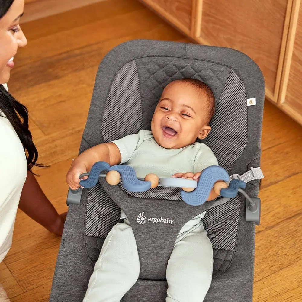 Ergobaby Evolve 3-in-1 Bouncer Toy Bar Accessory, Serene Swells