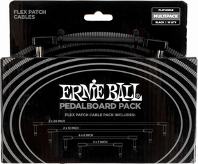 Ernie Ball Flex Patch Cables Pedalboard Multi-Pack - Black