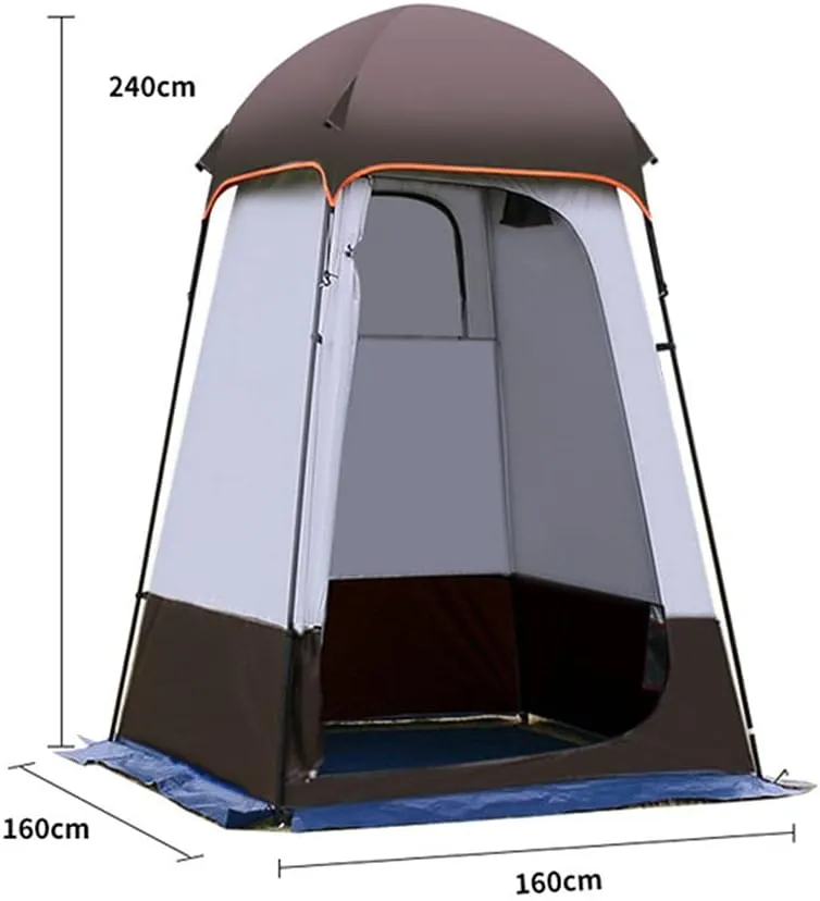 Extra Wide Privacy Shower Tent Outdoor Toilet Dressing/Changing Room Portable Shelter Tent with Carrying Bag for Camping Hiking Beach Bathroom, Easy Set Up, 160X160X240CM, Green