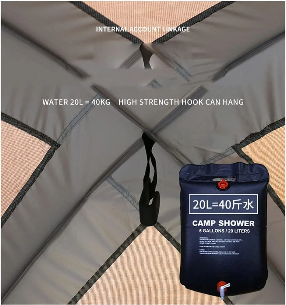 Extra Wide Privacy Shower Tent Outdoor Toilet Dressing/Changing Room Portable Shelter Tent with Carrying Bag for Camping Hiking Beach Bathroom, Easy Set Up, 160X160X240CM, Green