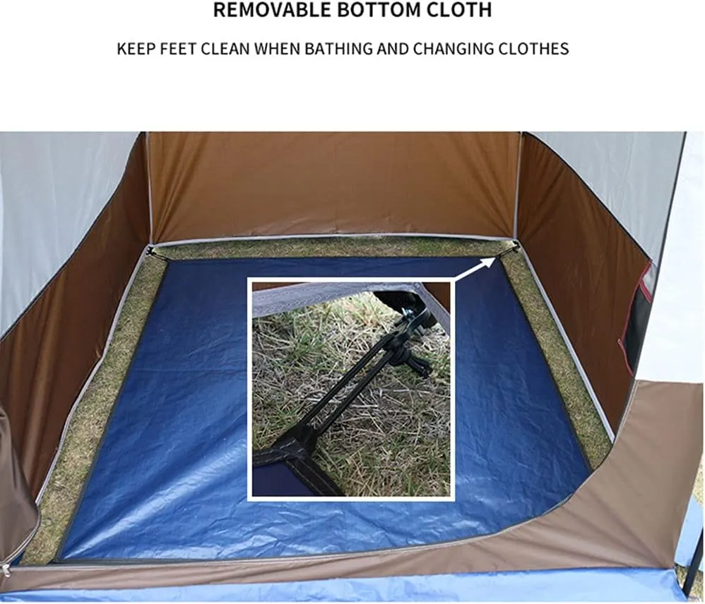 Extra Wide Privacy Shower Tent Outdoor Toilet Dressing/Changing Room Portable Shelter Tent with Carrying Bag for Camping Hiking Beach Bathroom, Easy Set Up, 160X160X240CM, Green