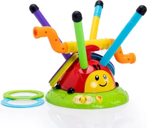Fat Brain Toys 2-in-1 Musical Jump 'n Toss, Active Indoor/Outdoor Games for Kids Ages 4 , Fun Toys, Kids Activities
