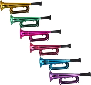 FAVOMOTO 12pcs Plastic Horn Noisemaker Toys for Boy Girl Lightweight Musical Instruments for Parties Sports Events Celebrations for Football Games Birthdays Camping