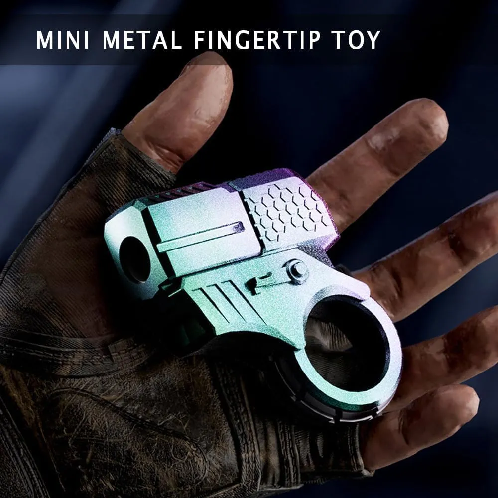 Fidget Ring Toy Metal Small Fingertip Launcher for Adults, The Perfect Gadget for Men Stress Relief Fidget Toys Sensory Toys