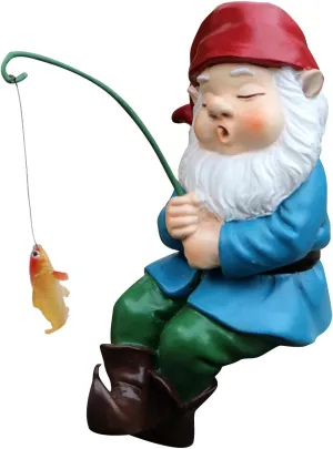 Figurine - Funny Resin Crafts, Garden Outdoor Decorations for Yard Lawn Pond Pool Riverside Fishing Gnomes Decorations for Yard | Decoration for Yard Lawn Pond Pool